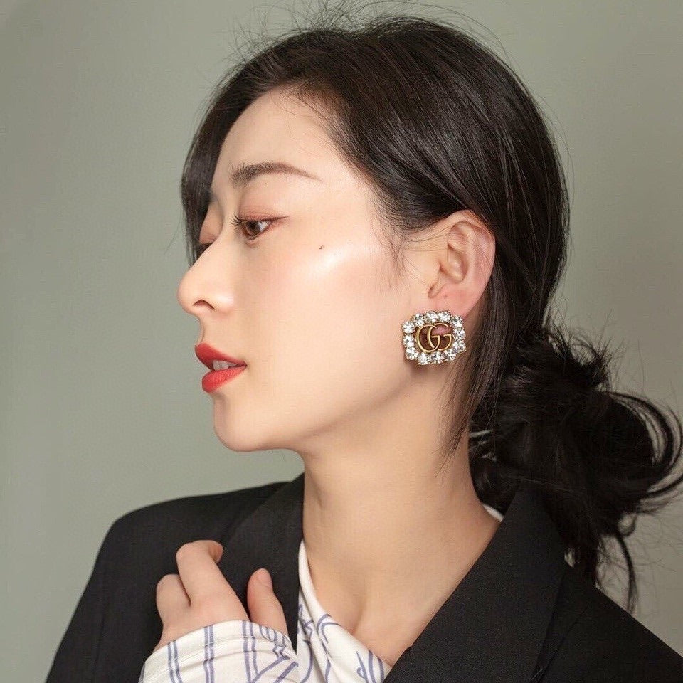 Gucci Square Crystal Accent Earrings - album image 2