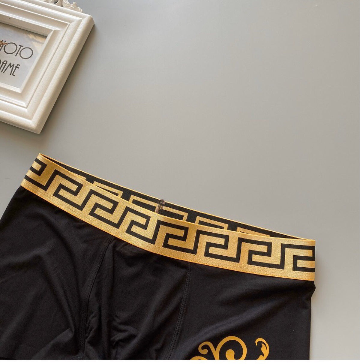 Versace gold scroll greek key boxer briefs - view 6