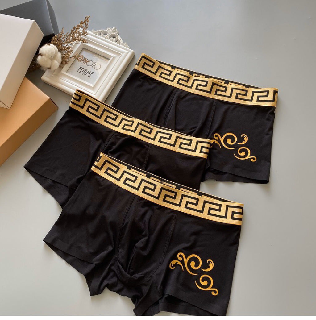Versace gold scroll greek key boxer briefs - view 5