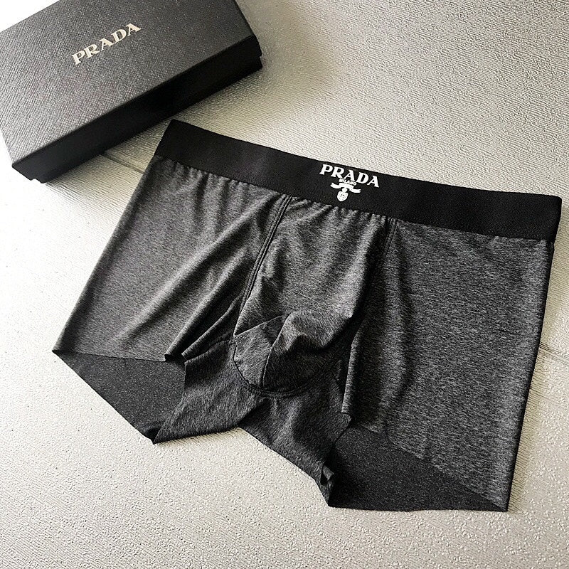 Prada black waist white wordmark boxer briefs - view 3