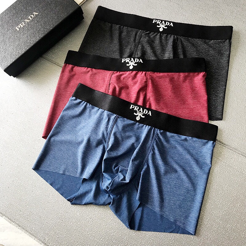 Prada black waist white wordmark boxer briefs - view 2