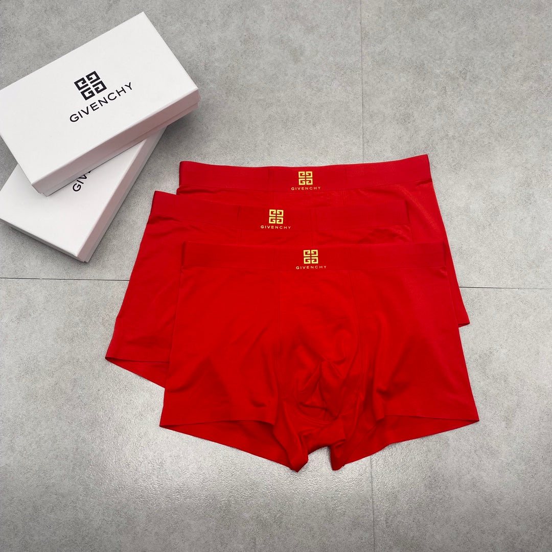 Givenchy red gold emblem boxer briefs - view 2
