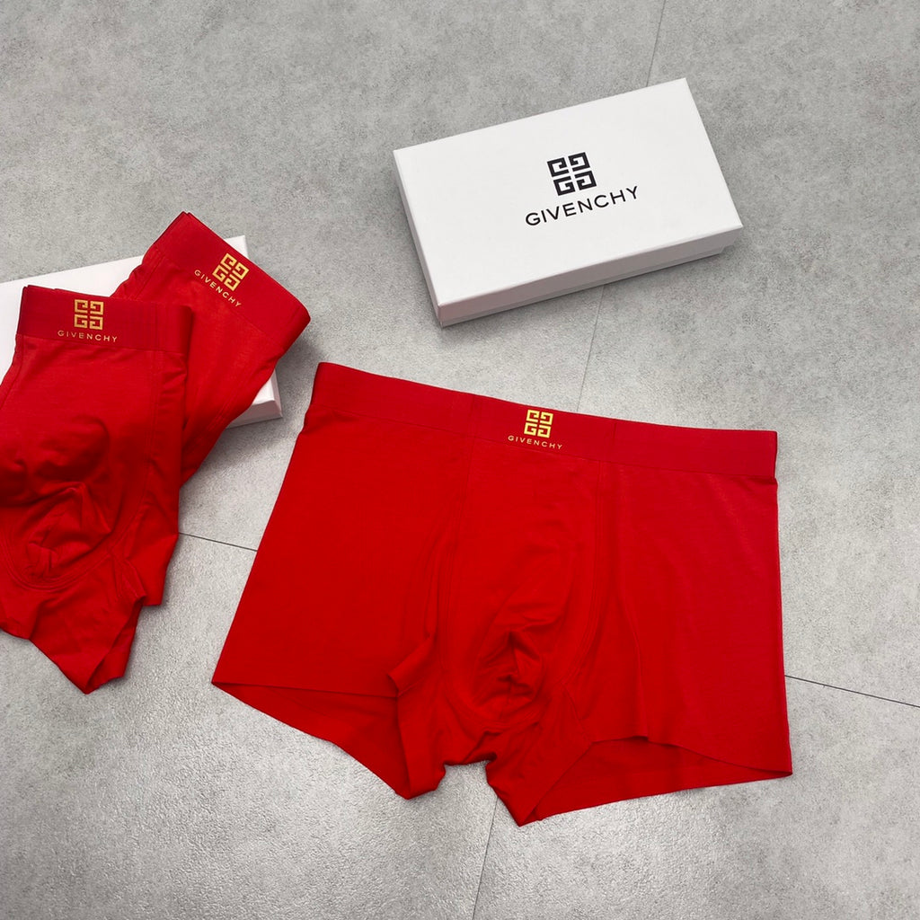 Givenchy red gold emblem boxer briefs - view 3