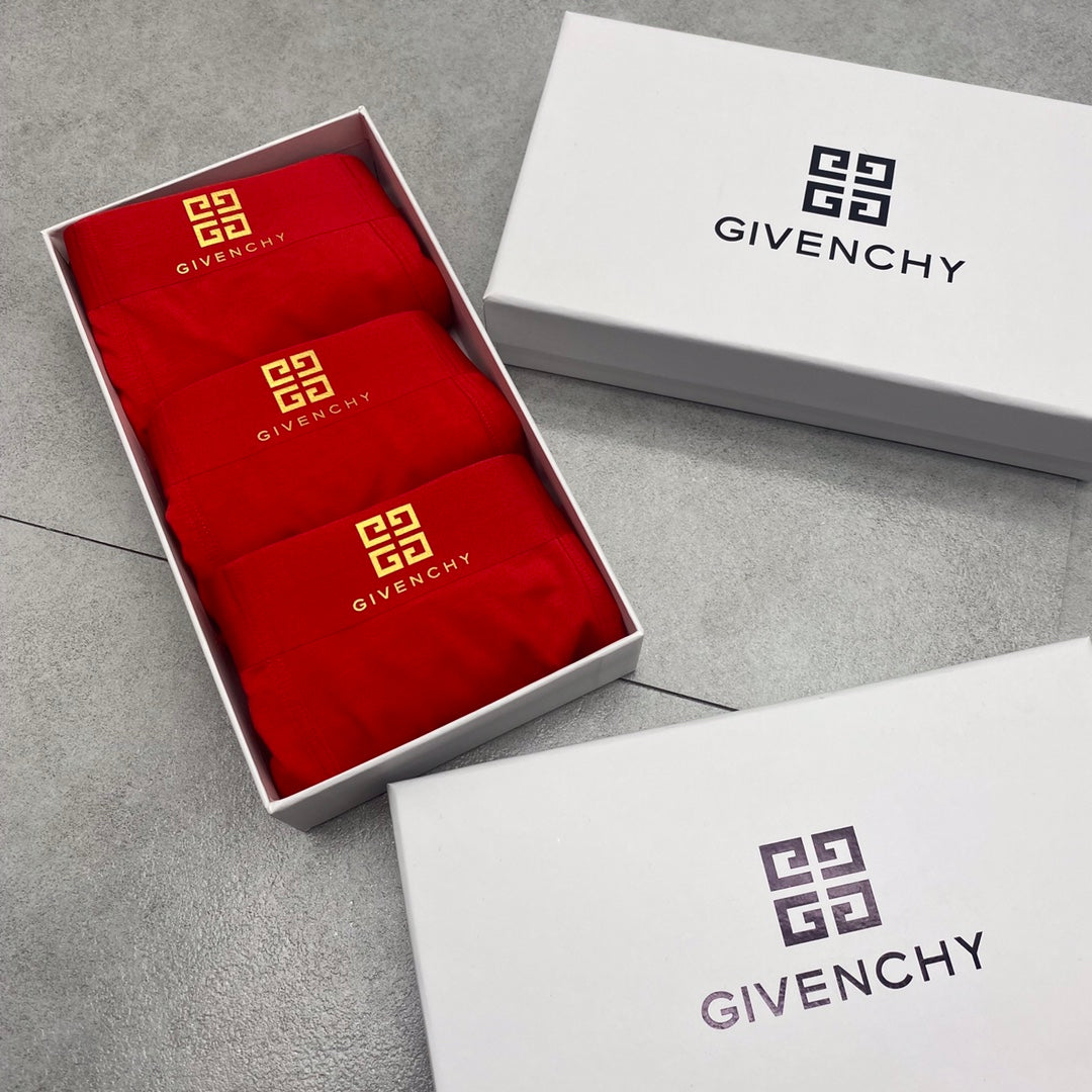 Givenchy red gold emblem boxer briefs - view 1