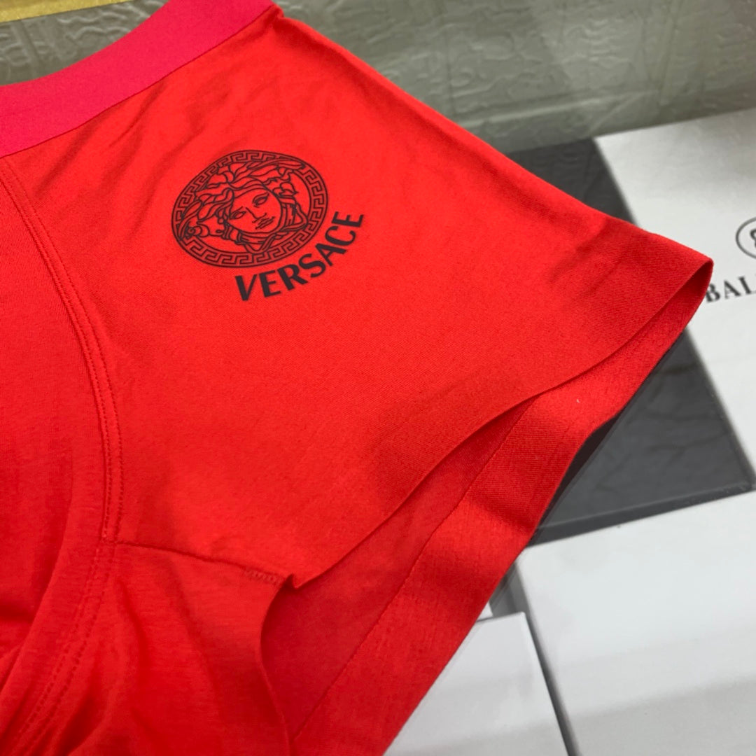 Versace red small medallion boxer briefs - view 3