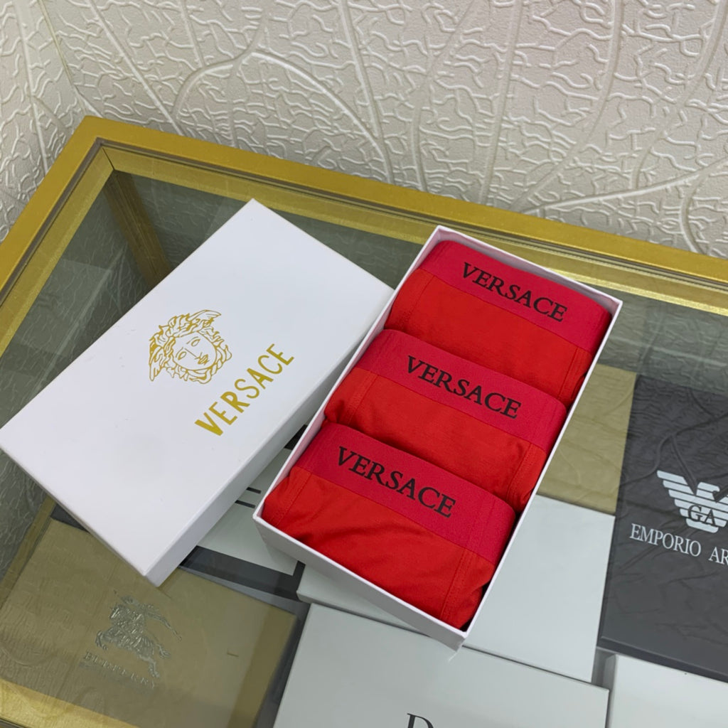Versace red small medallion boxer briefs - view 6