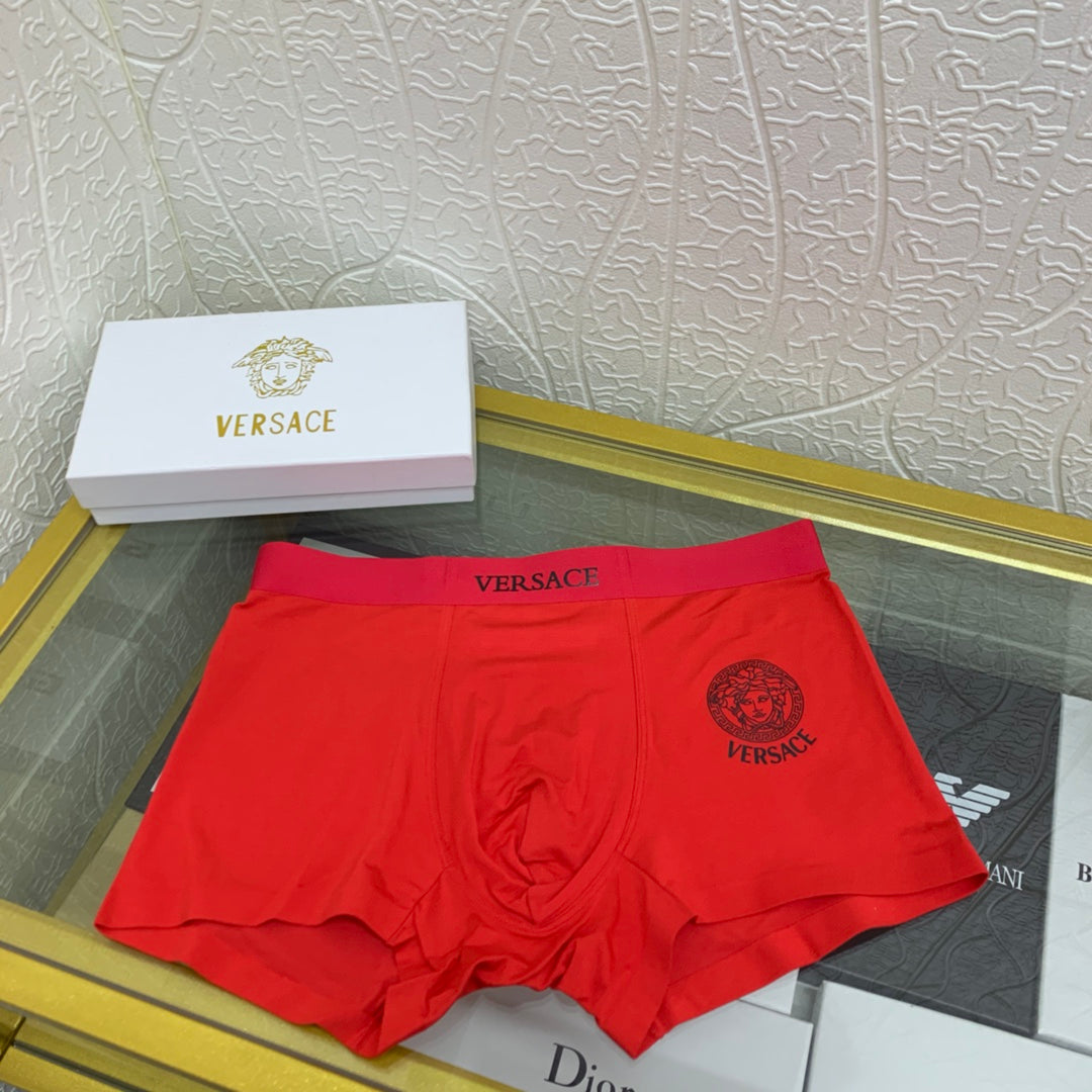 Versace red small medallion boxer briefs - view 1