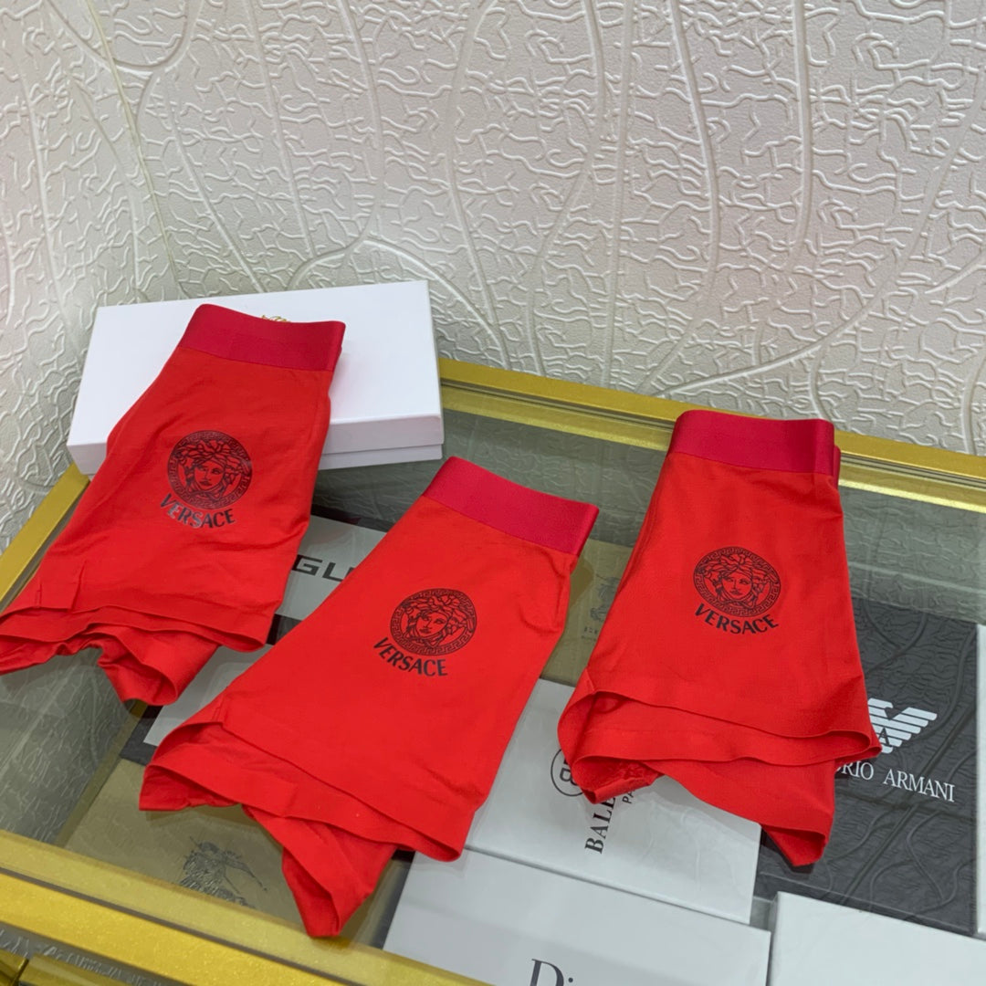 Versace red small medallion boxer briefs - view 5