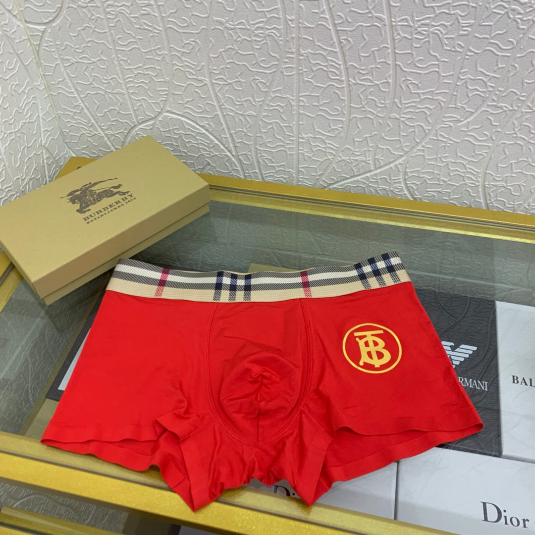 Burberry red check gold tb boxer briefs - view 1