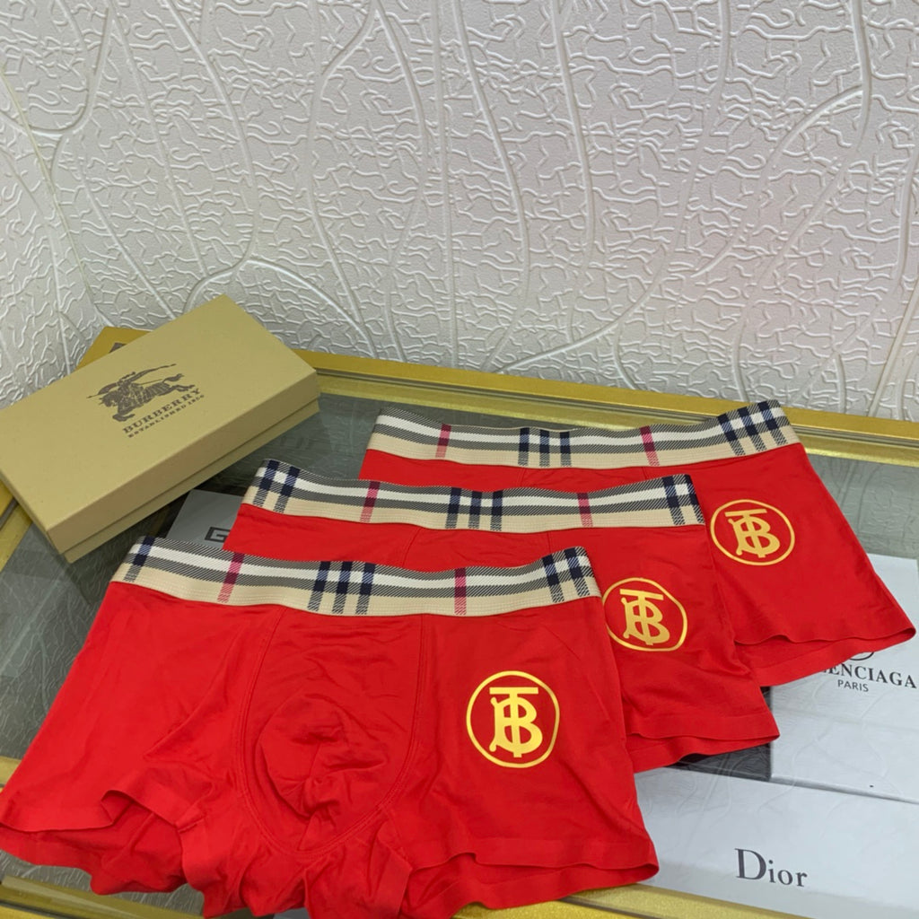 Burberry red check gold tb boxer briefs - view 2