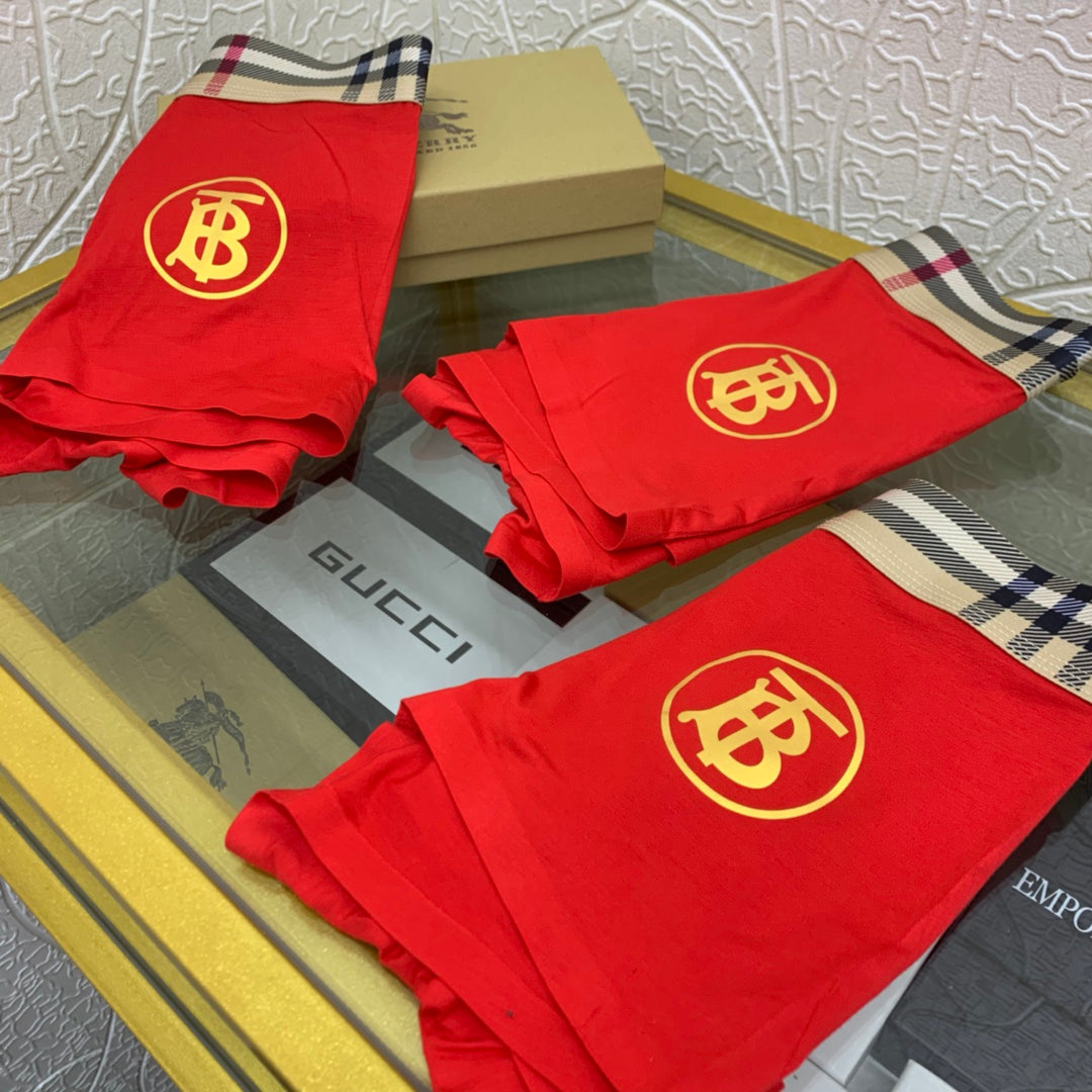Burberry red check gold tb boxer briefs - view 4