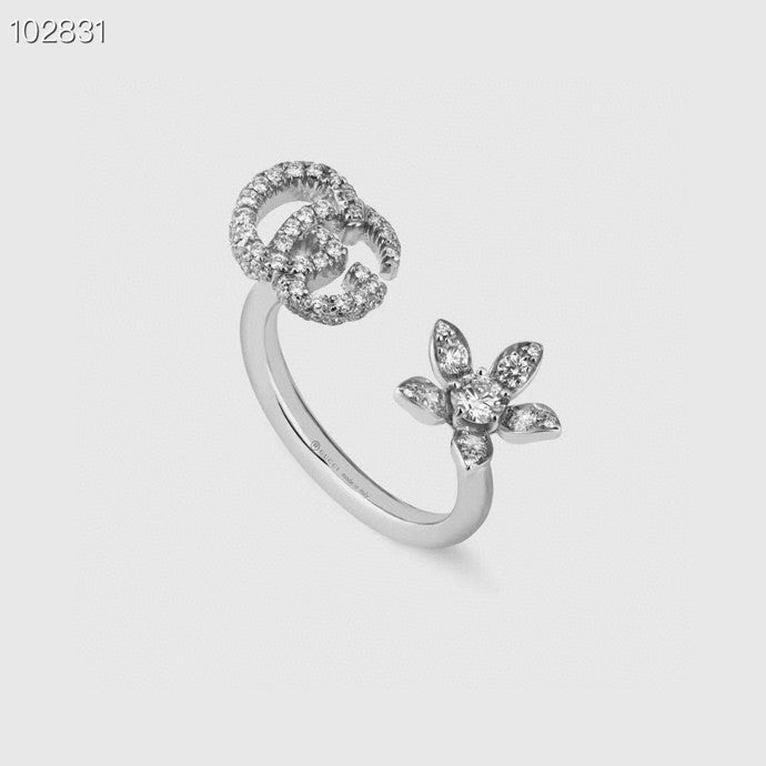 Gucci Interlocking G Flower Open Ring - album image 2