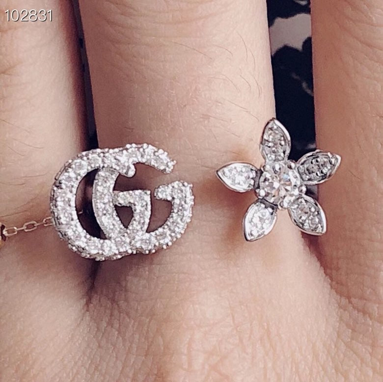 Gucci Interlocking G Flower Open Ring - album image 8