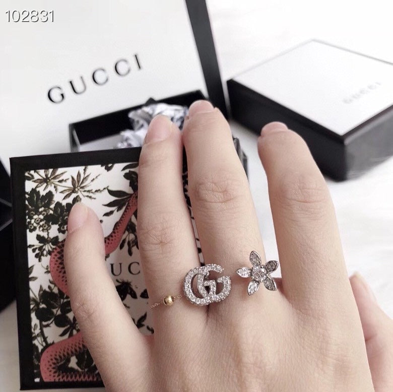 Gucci Interlocking G Flower Open Ring - album image 6