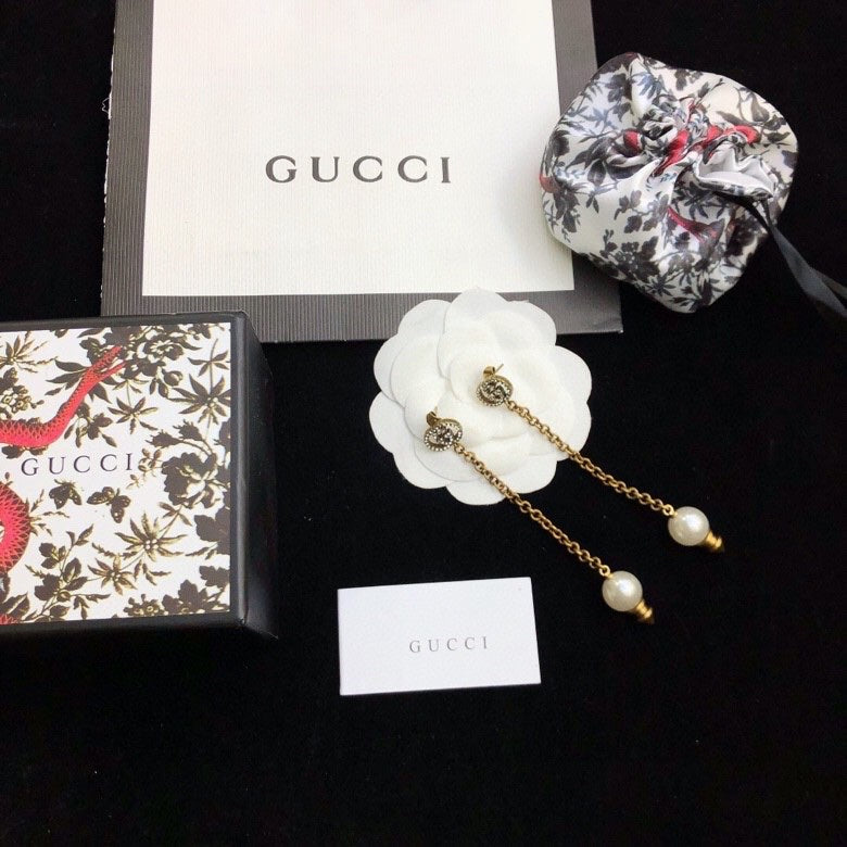 Gucci Gold-Tone Pearl Drop Earrings - album image 6
