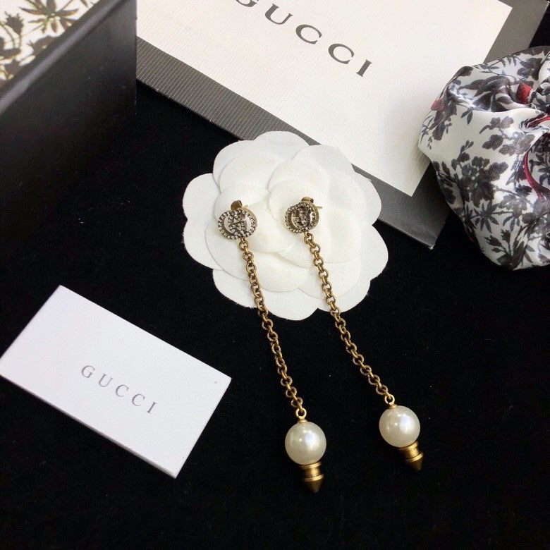 Gucci Gold-Tone Pearl Drop Earrings - album image 5