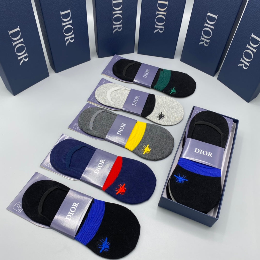 Dior color accent bees ankle socks - view 1