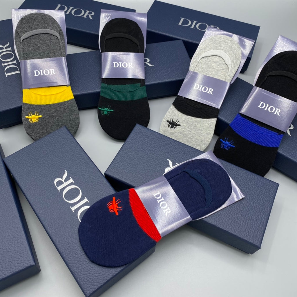 Dior color accent bees ankle socks - view 3