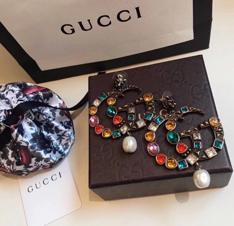 Gucci Multicolor Crystal Accent Stud Earrings - album image 1