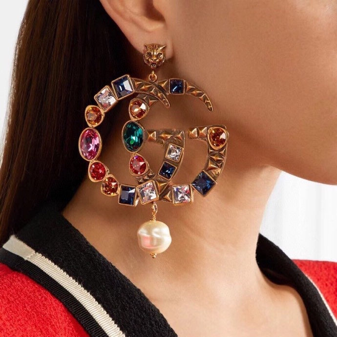 Gucci Multicolor Crystal Accent Stud Earrings - album image 8