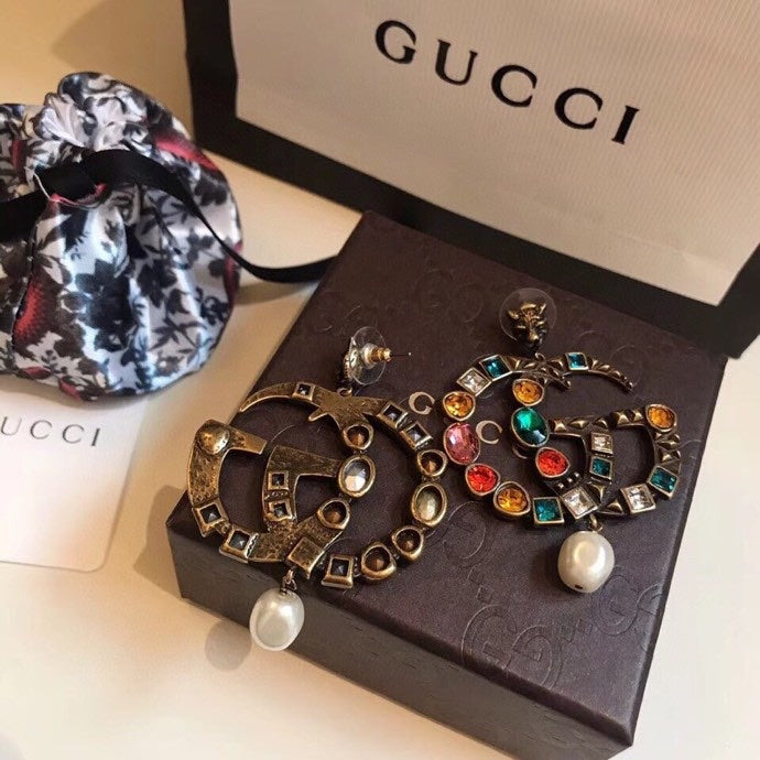 Gucci Multicolor Crystal Accent Stud Earrings - album image 5