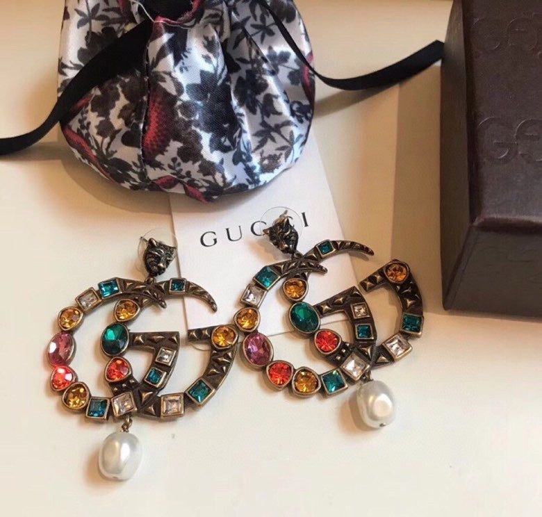 Gucci Multicolor Crystal Accent Stud Earrings - album image 2