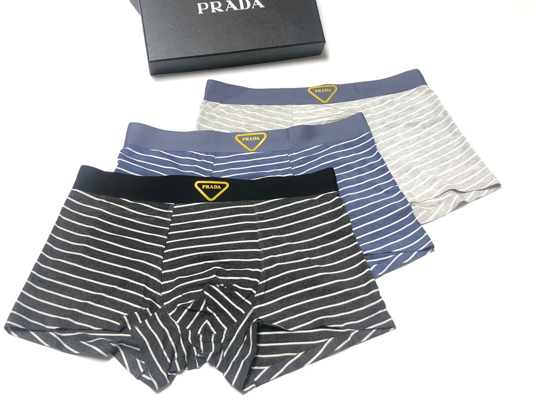 Prada horizontal stripe triangle boxer briefs - view 4