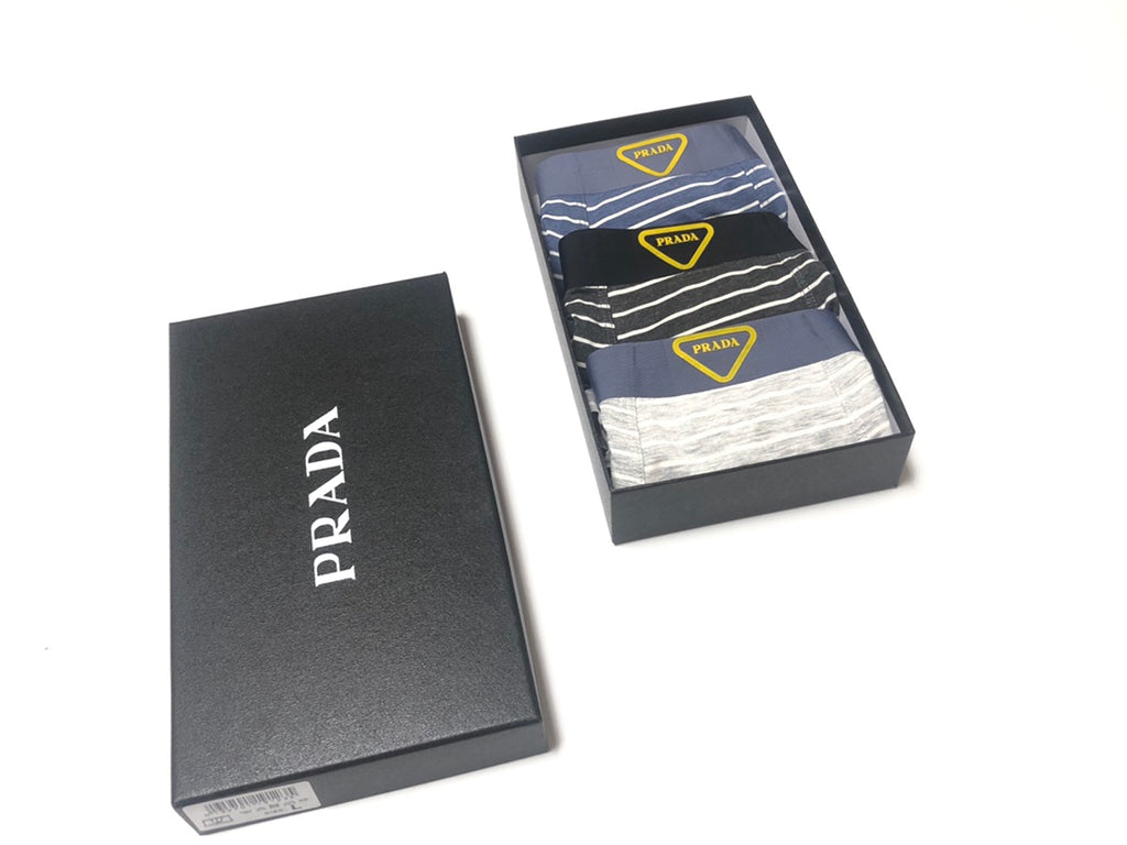 Prada horizontal stripe triangle boxer briefs - view 2