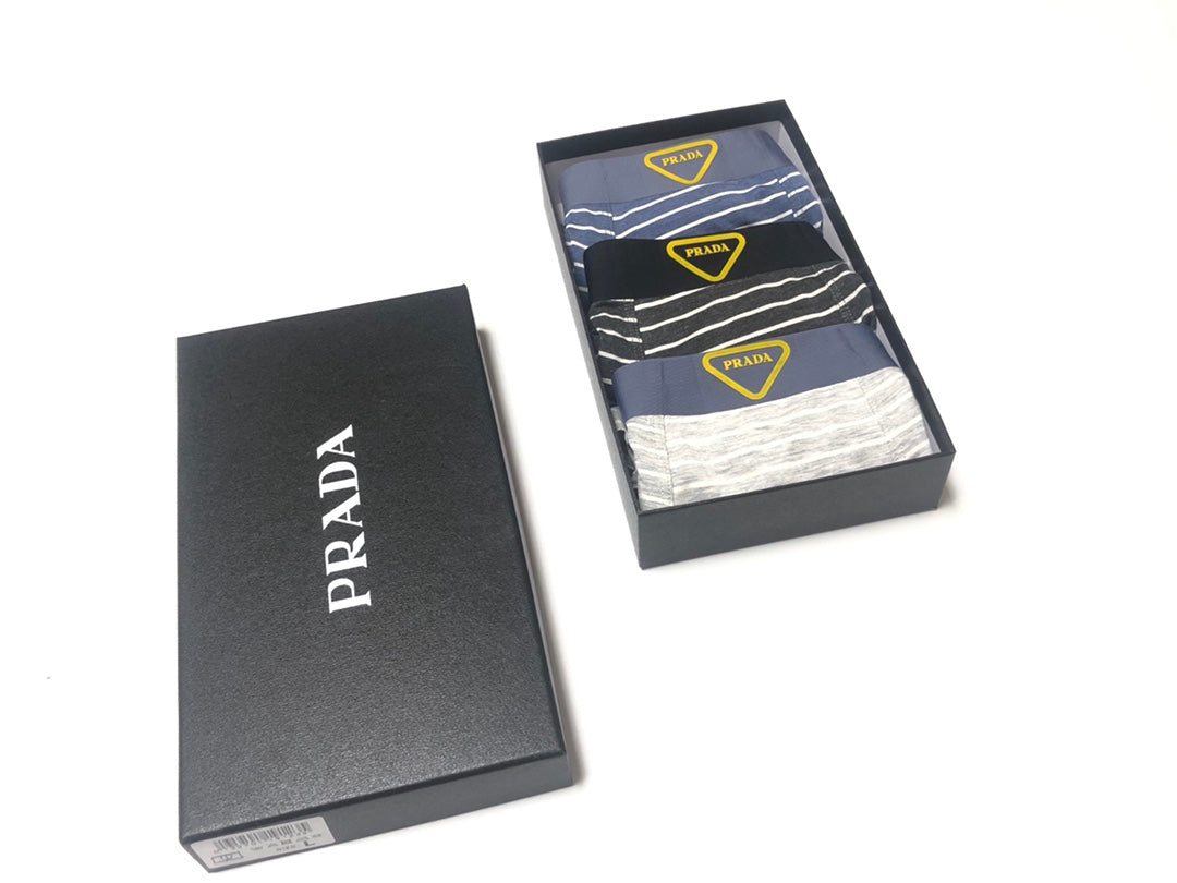 Prada horizontal stripe triangle boxer briefs - view 2