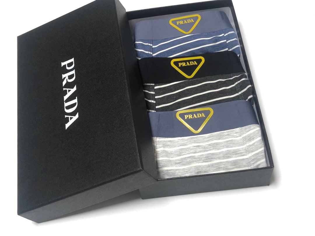 Prada horizontal stripe triangle boxer briefs - view 1