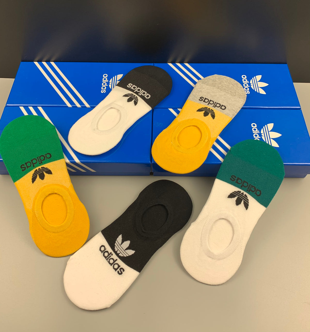 Adidas Colorblock No-Show Socks with Oval Low Cut Openings - image 4