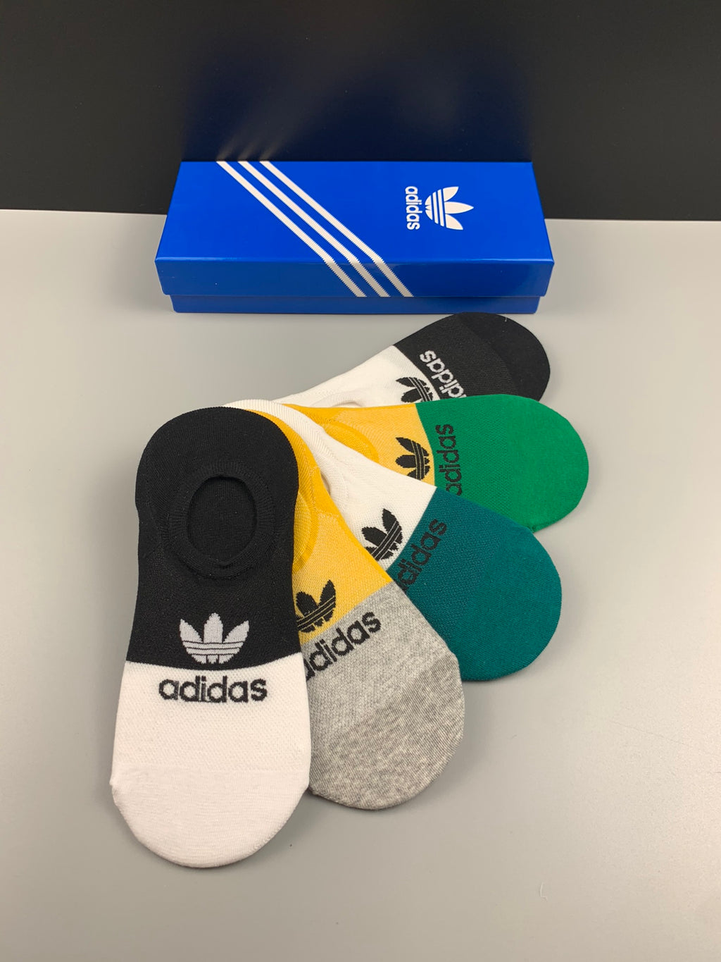 Adidas Colorblock No-Show Socks with Oval Low Cut Openings - image 3