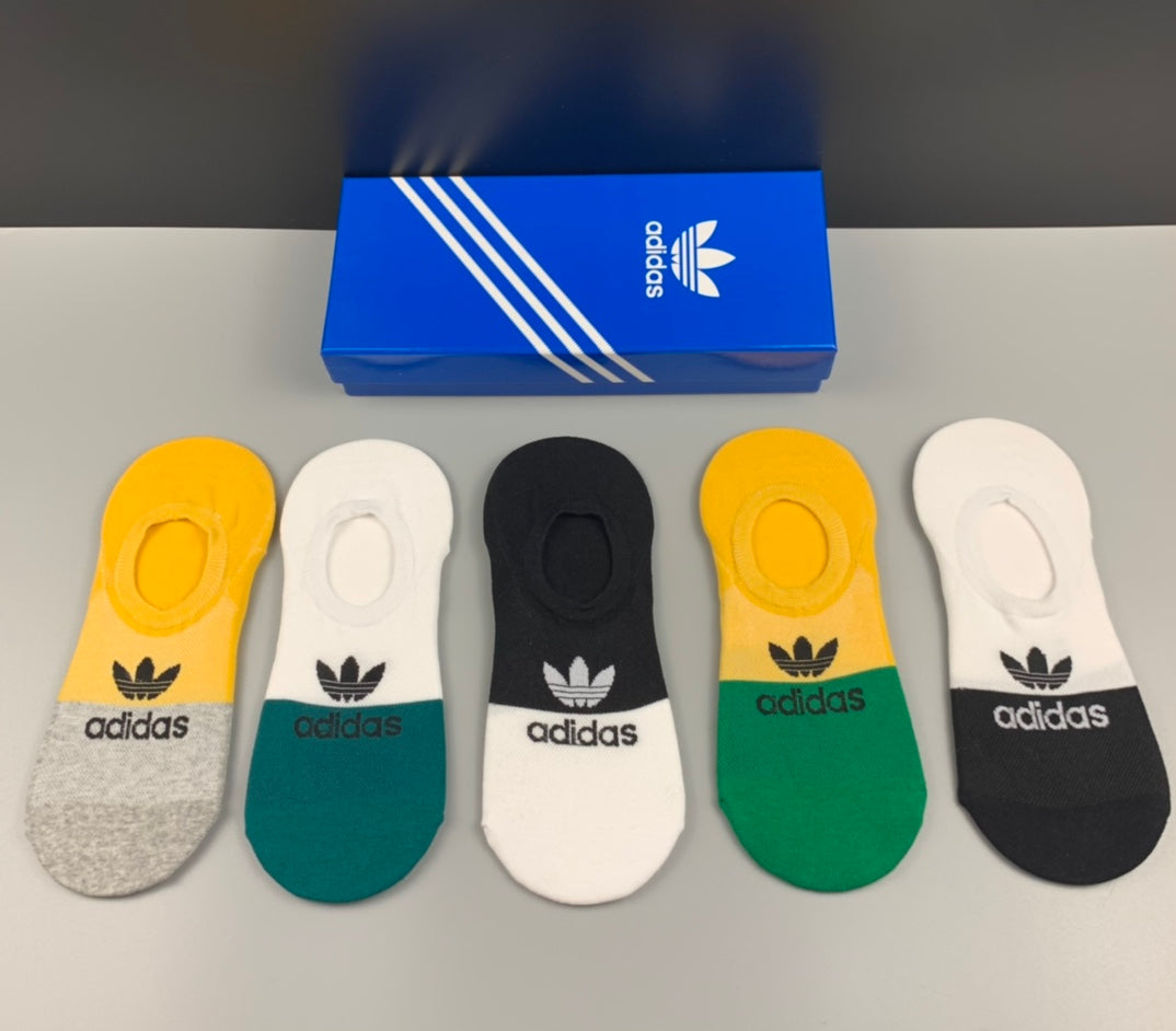 Adidas Colorblock No-Show Socks with Oval Low Cut Openings - image 1