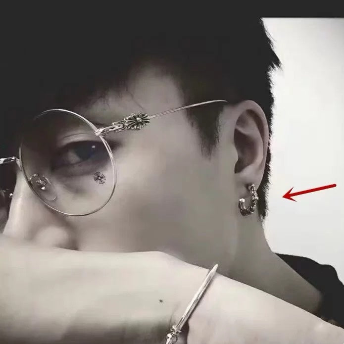 Chrome Hearts Cross Relief Hoop Earrings - album image 4