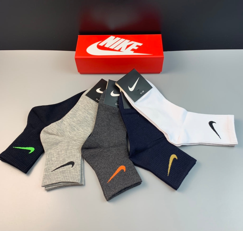 Nike neutral colored swoosh socks, image 5
