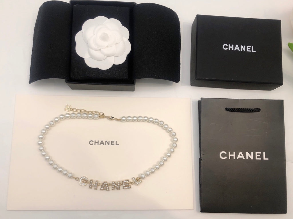 Chanel Pearl Letter Necklace - album image 9