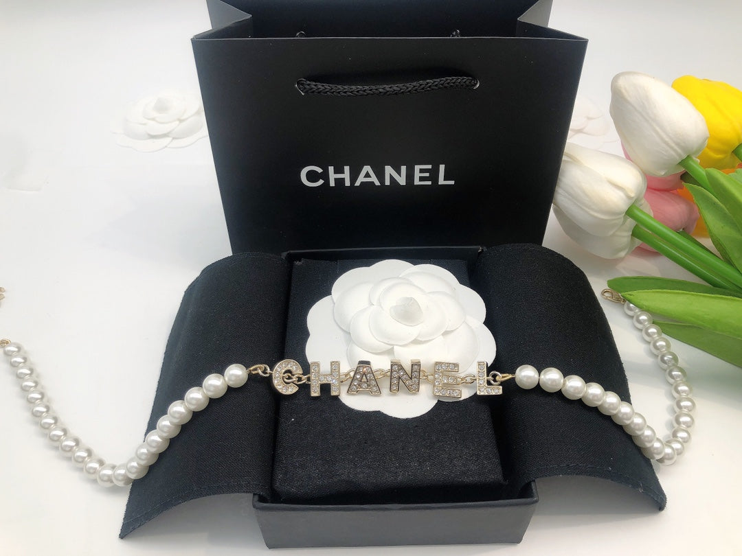 Chanel Pearl Letter Necklace - album image 8
