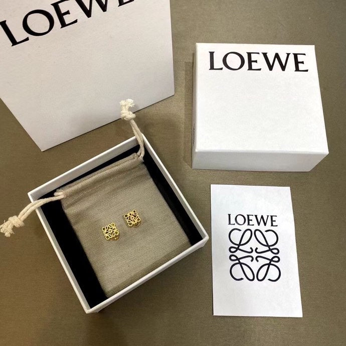 Loewe Gold-Tone Curved Anagram Earrings - product image 3