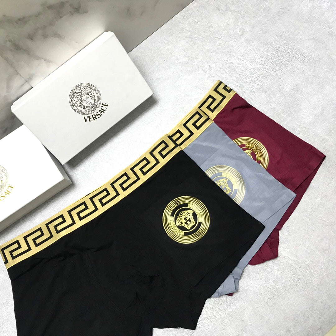 Versace large gold medallion boxer briefs - view 3