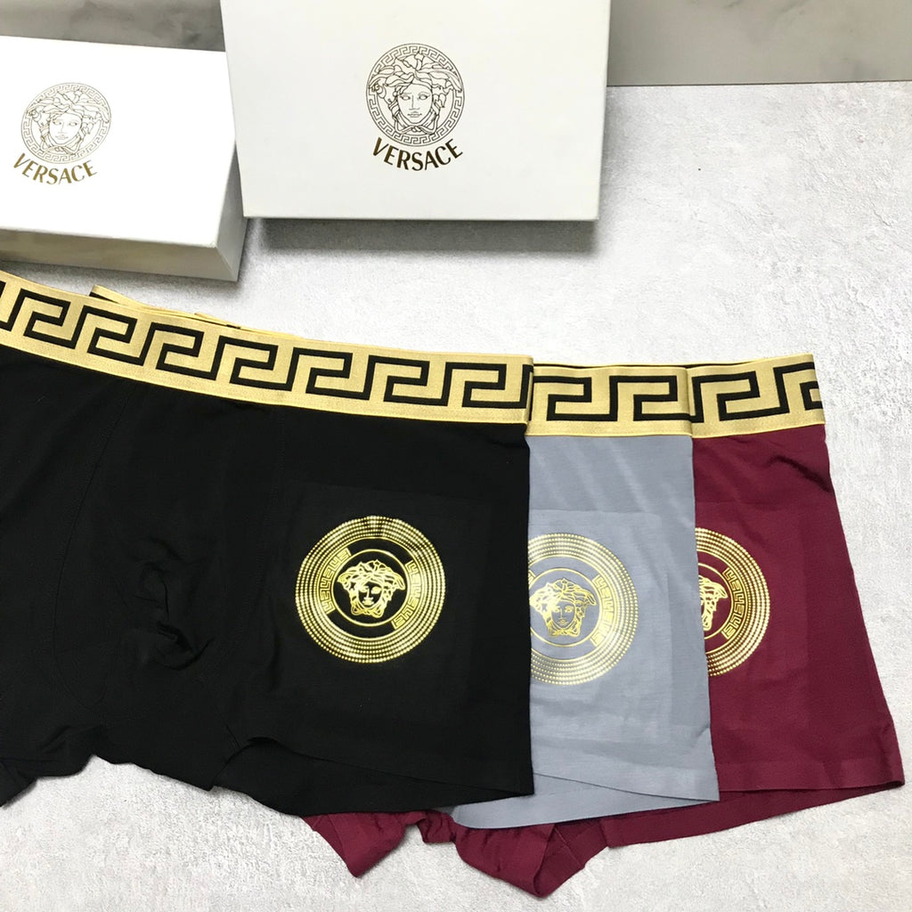 Versace large gold medallion boxer briefs - view 1