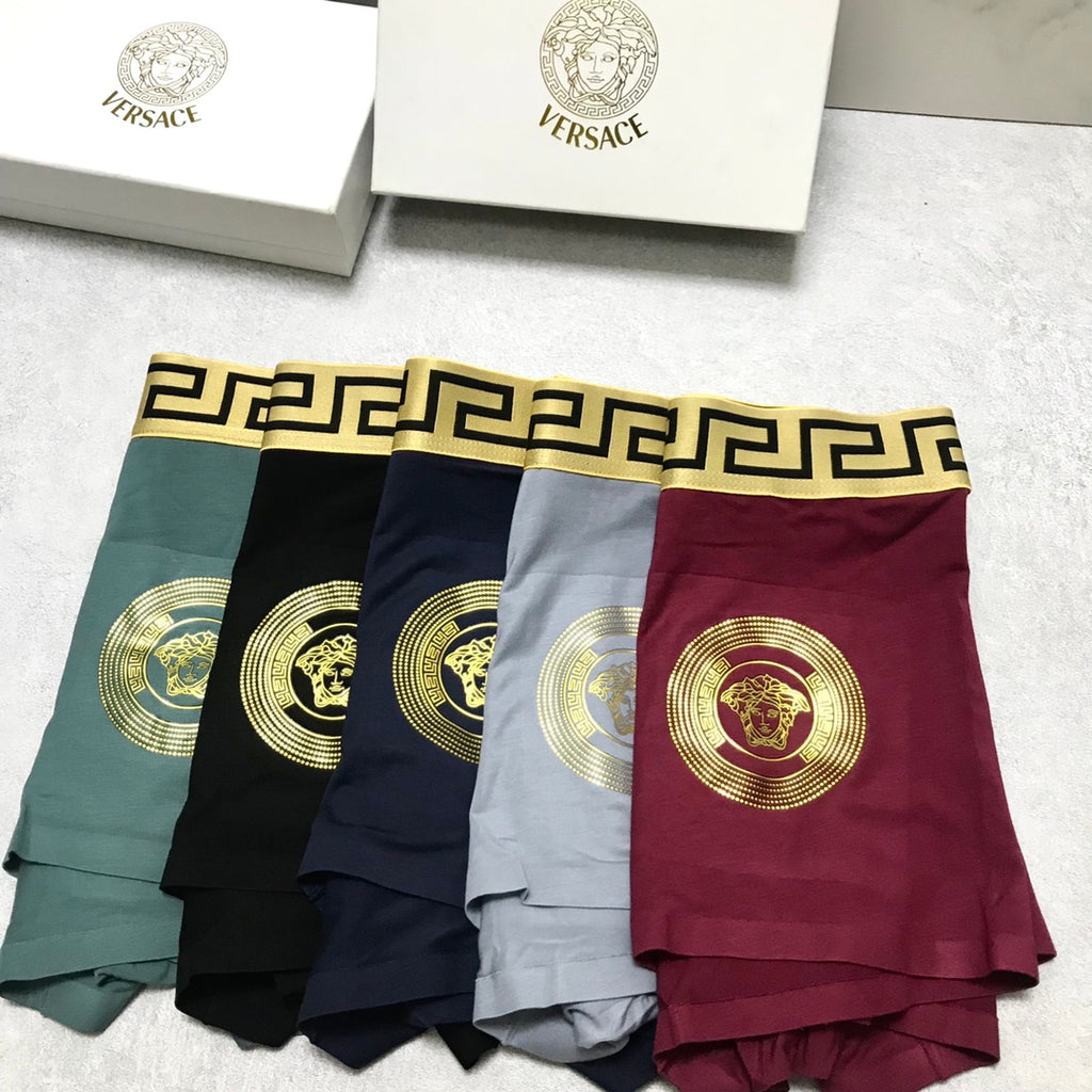 Versace large gold medallion boxer briefs - view 7