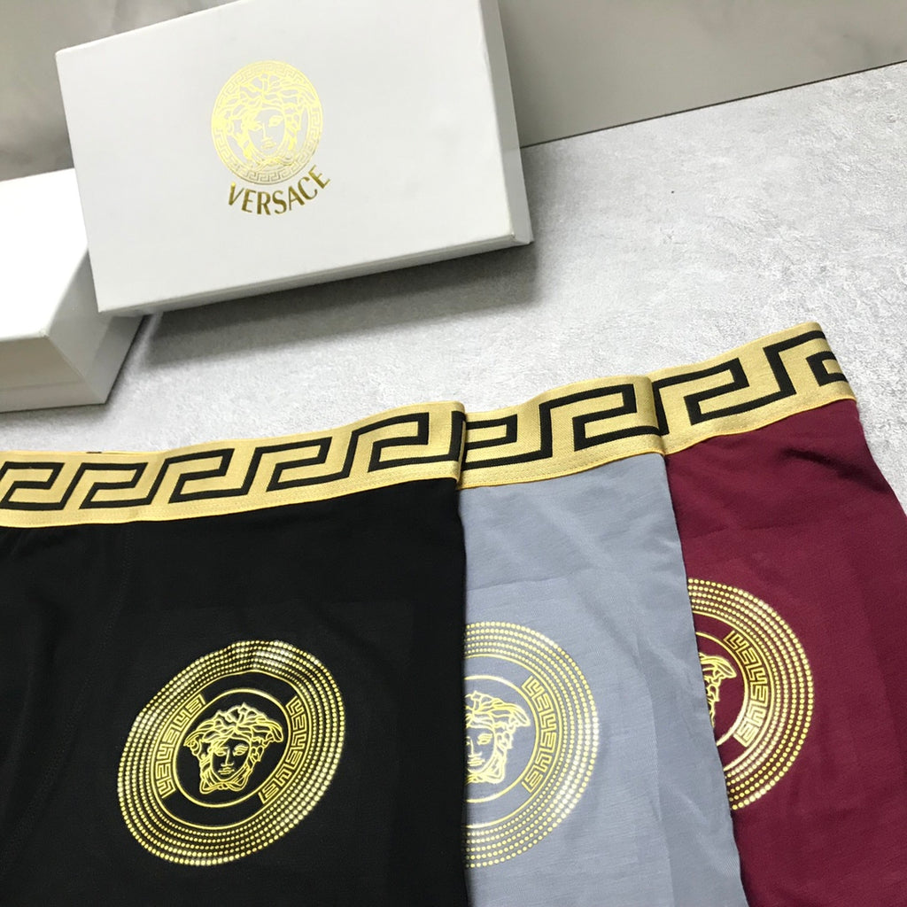 Versace large gold medallion boxer briefs - view 2