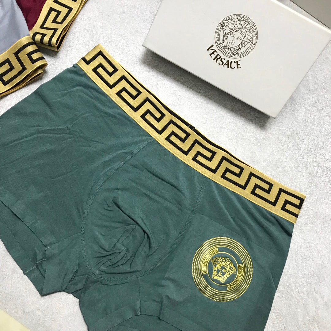 Versace large gold medallion boxer briefs - view 8