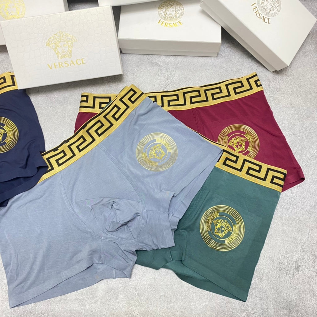 Versace medallion pattern waist boxer briefs - view 3