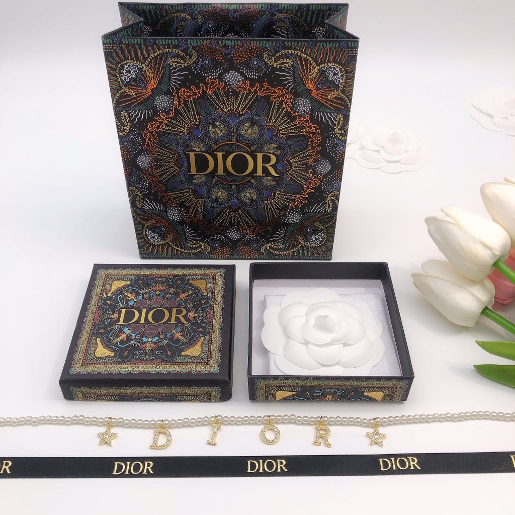Dior Pearl-Look Letter Charm Necklace - product image 8