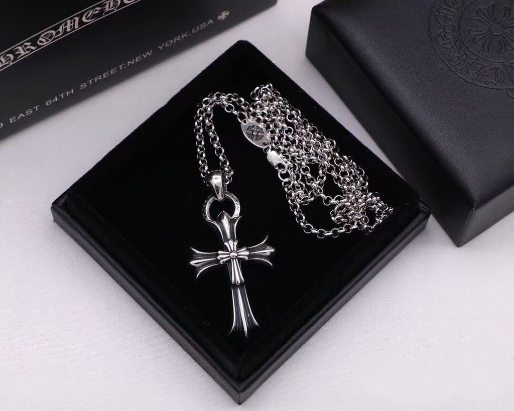 Chrome Hearts Stacked Double Cross Pendant Necklace - album image 4