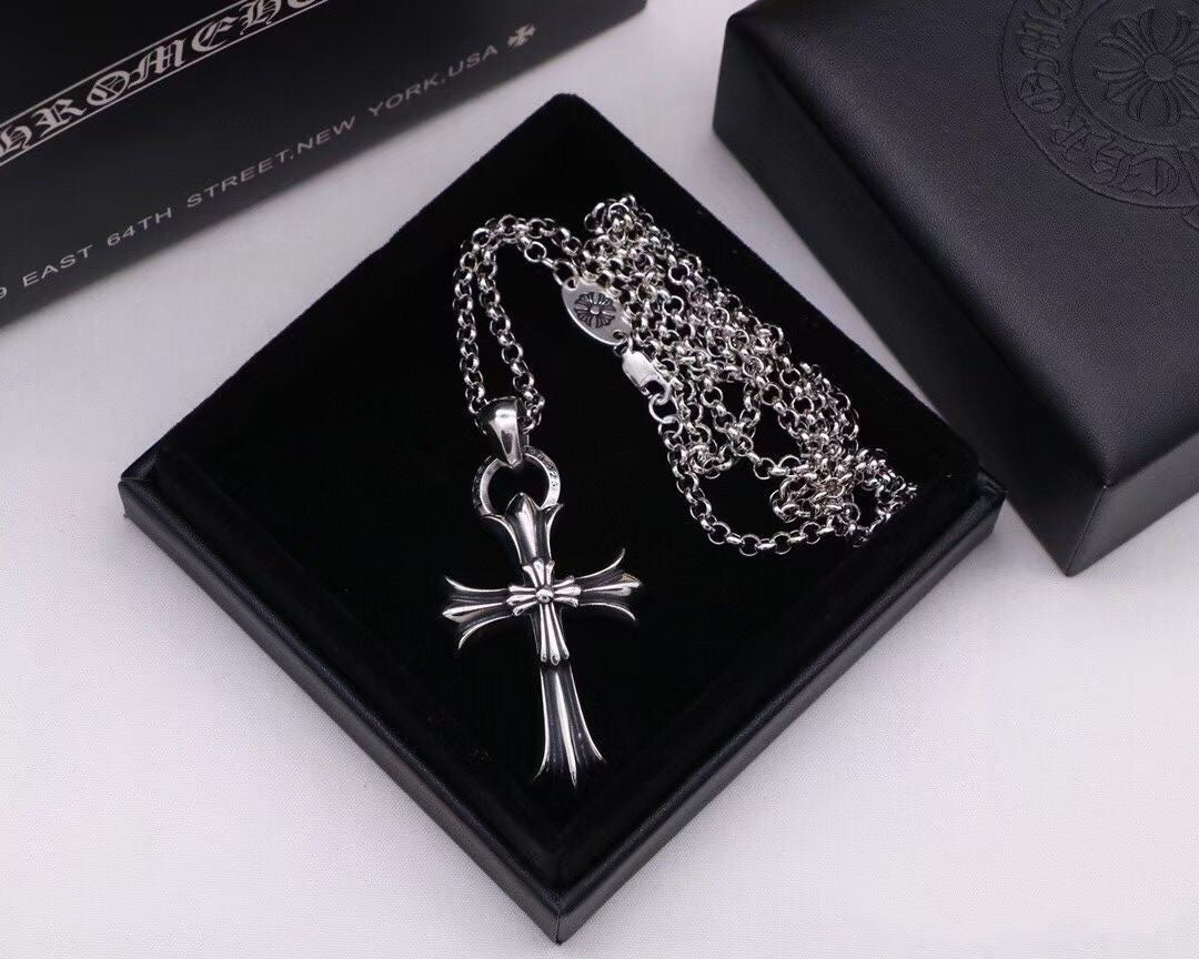 Chrome Hearts Stacked Double Cross Pendant Necklace - album image 4