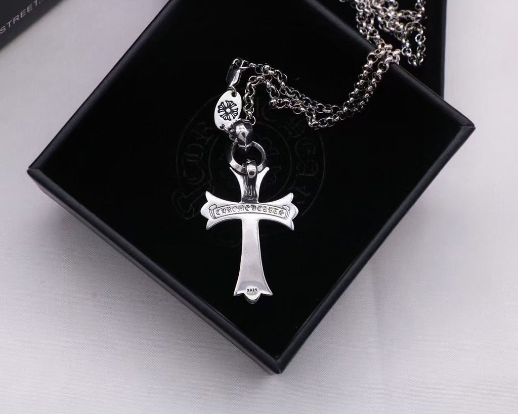 Chrome Hearts Stacked Double Cross Pendant Necklace - album image 3