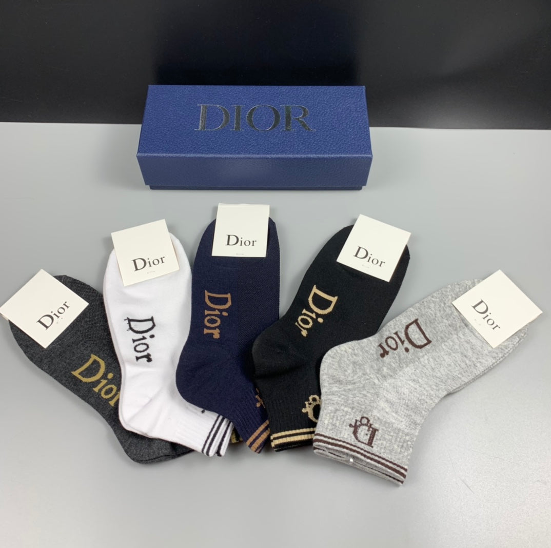 Dior small lettering cuffs ankle socks - view 3
