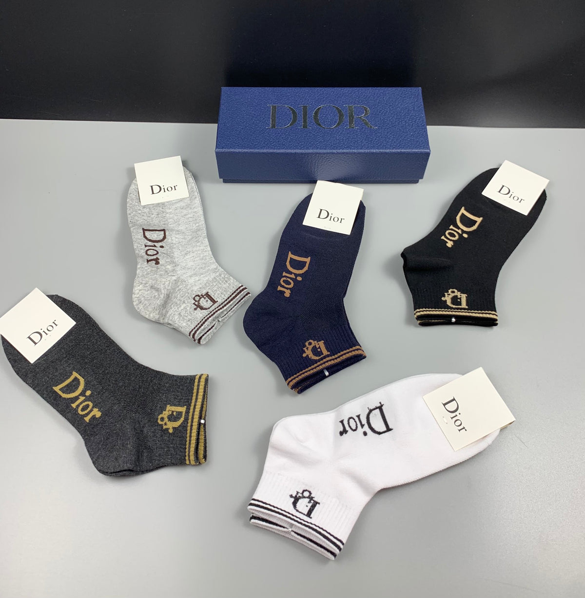 Dior small lettering cuffs ankle socks - view 4